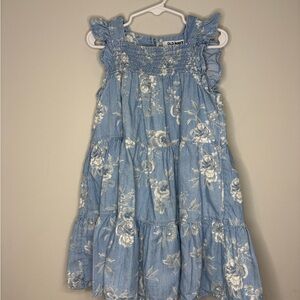 Old Navy Light Blue Floral Kids Dress